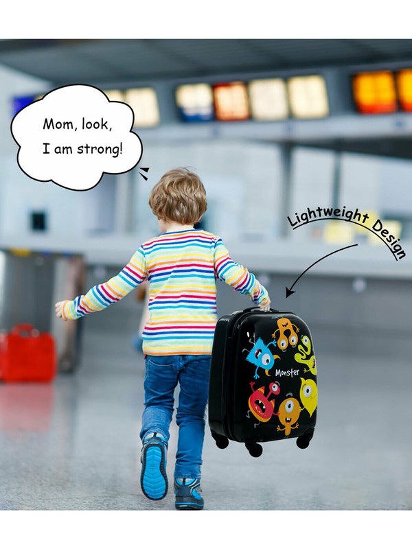 2PC Kids Luggage Set Backpack & Rolling Suitcase for School Travel ABS gallery