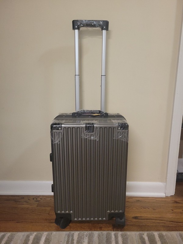 20 Inch Carry on Luggage, Zipperless Aluminum Frame PC Hardside Suitcase with Cu gallery