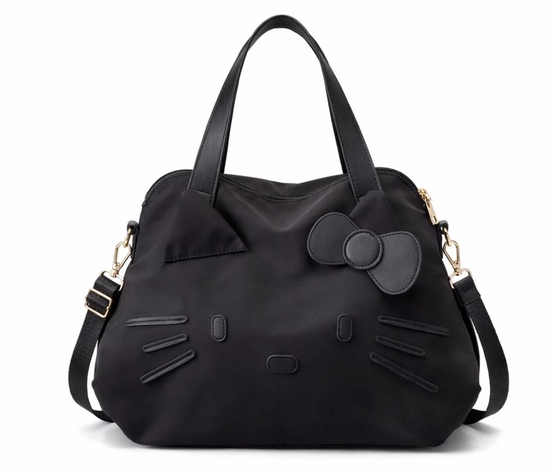 Authentic Sanrio Hello Kitty 2025 New Spacious Tote Bag Large Black Travel Bag