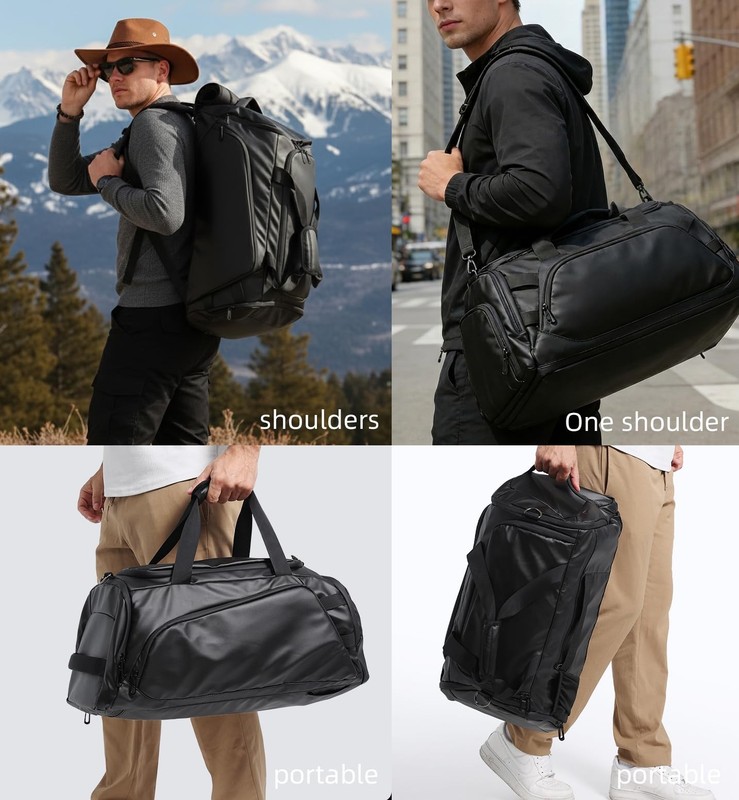 40L Convertible Gym Duffel Bag Backpack, Water Repellent Sports Travel Bag wi... gallery