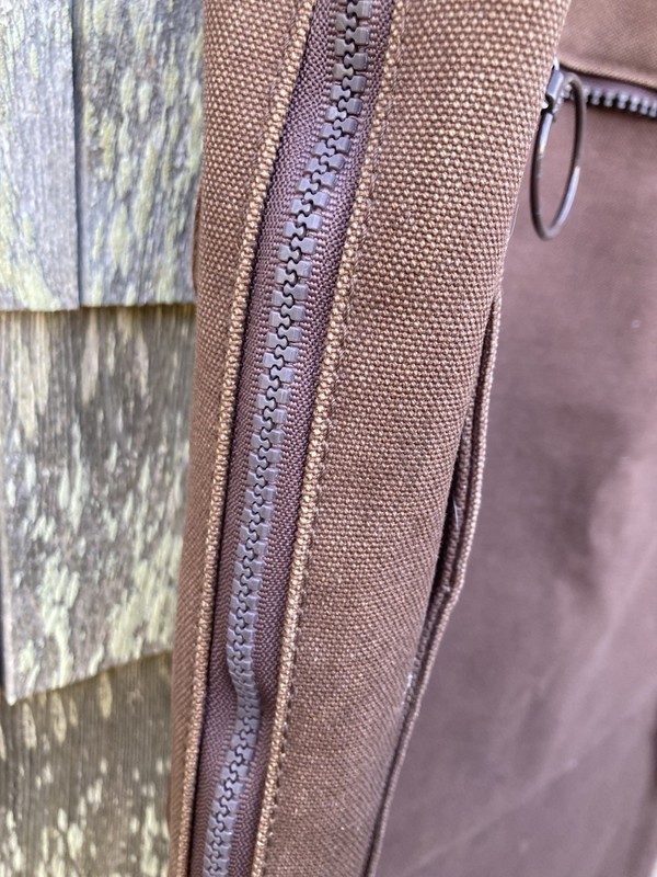 Vintage Lands End Square Rigger Garment Carrier Zip Up Bag Brown Heavy Canvas gallery
