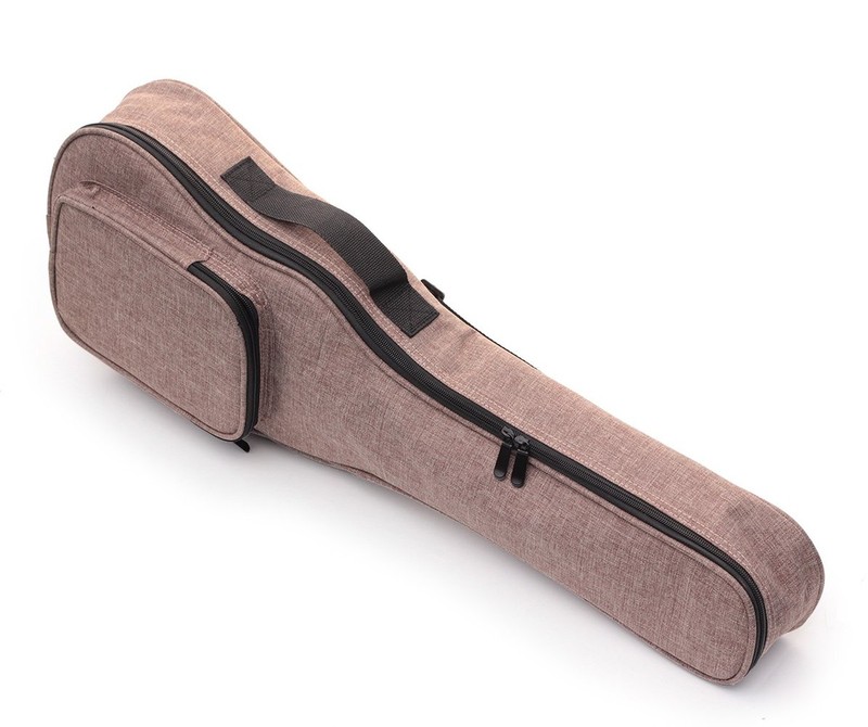Simple Linen 10MM Classic Thick Durable Ukulele Case Bag with Large Storage (... gallery
