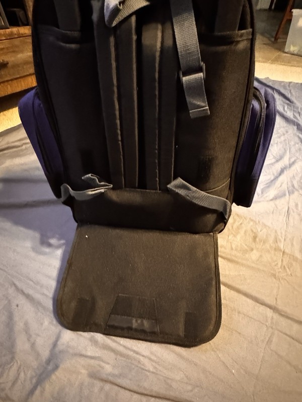 Jeep Rolling Backpack Convertible Wheeled Travel Bag Blue Black Approx. 21” gallery