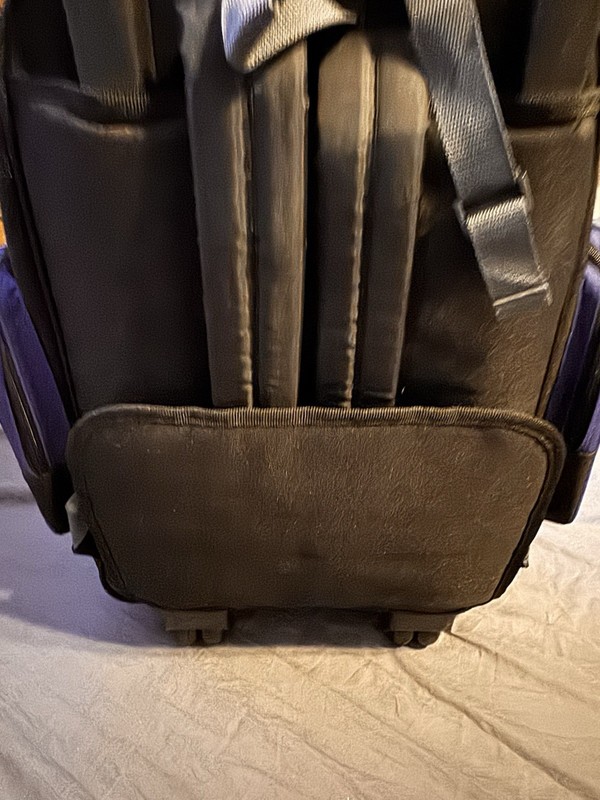 Jeep Rolling Backpack Convertible Wheeled Travel Bag Blue Black Approx. 21” gallery