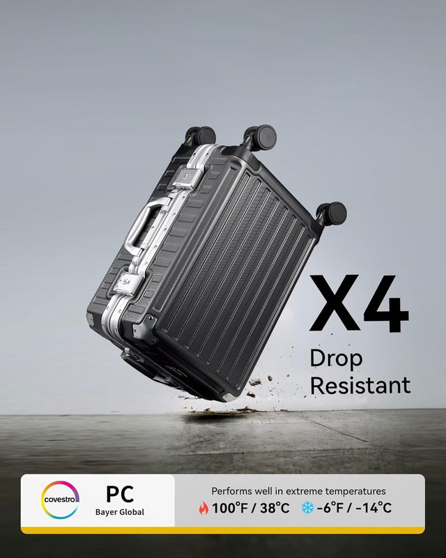 Zx-Core 20" Zipperless Hard Shell Carry-On with Spinner Wheels - Charcoal Metall gallery