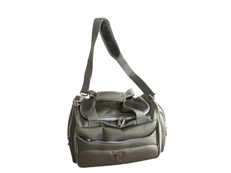 Delsey Gray Carry On Duffle Overnight Bag with Removable Shoulder Strap
