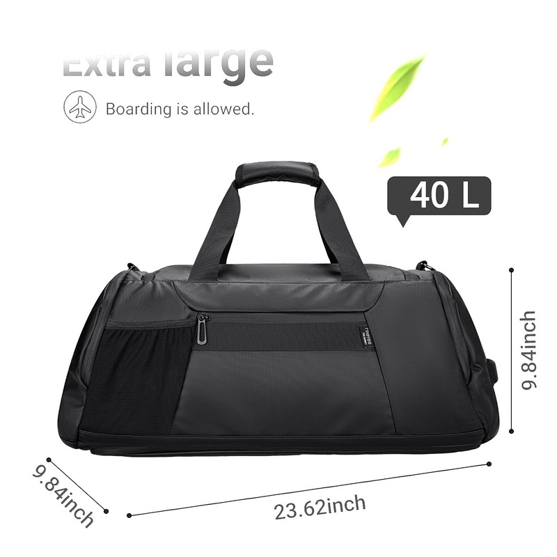 40L Convertible Gym Duffel Bag Backpack, Water Repellent Sports Travel Bag wi... gallery