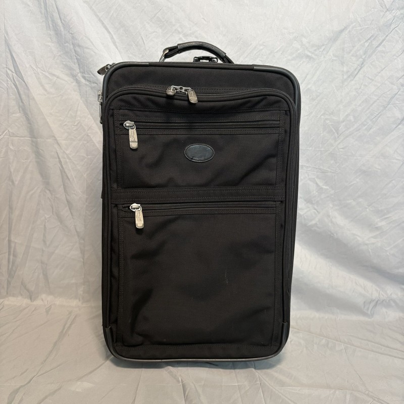 Kirkland Signature Black Cordura Carry-On Rolling Suitcase, Wheels Handle