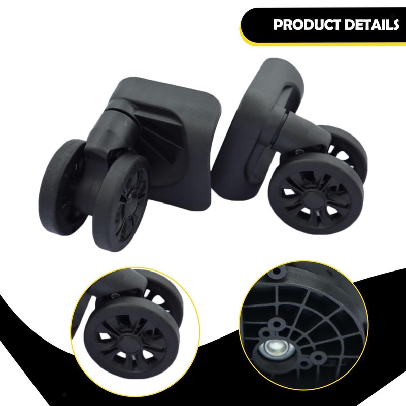 2 Pieces Luggage Suitcase Wheels Silent Smooth Easy Installation gallery