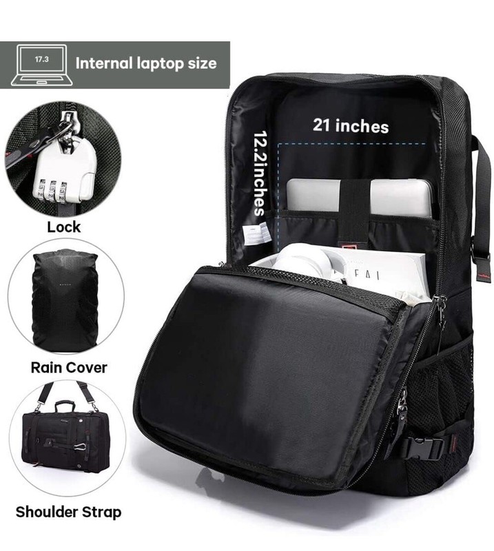 Travel Backpack, Carry On Backpack Convertible, Duffle Travel 40L Large W Defect gallery