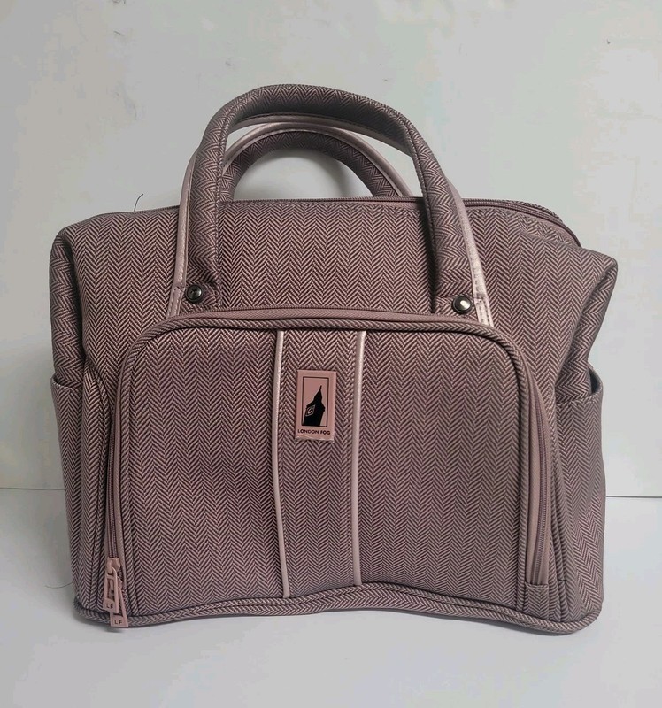 London Fog Newcastle Overnight Travel Bag Weekender Herringbone Duffel