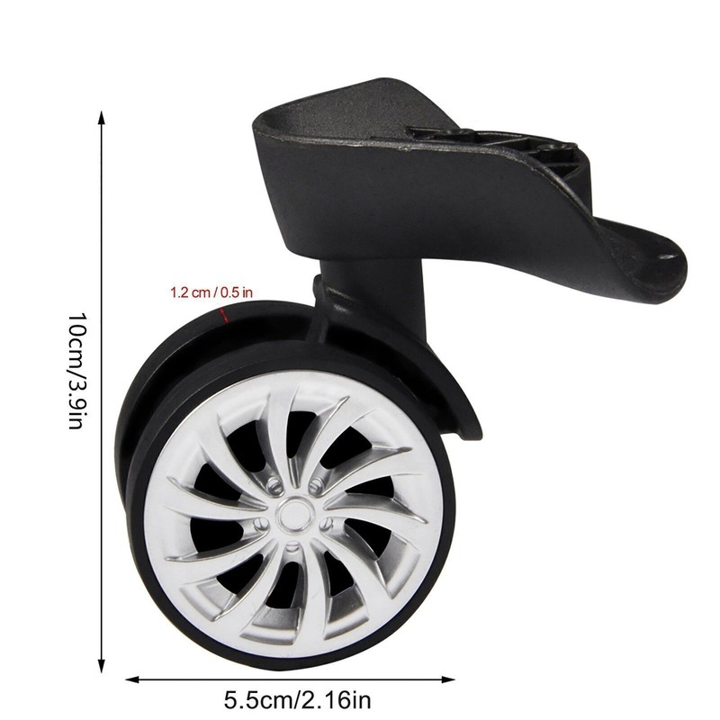 2PCS Swivel Wheel Replacement Luggage Travel Suitcase Wheels Plastic gallery