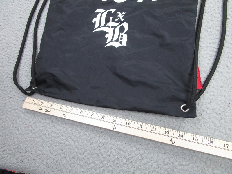 Undefeated UACTP Level Black Drawstring Bag Backpack Black 100% Cotton Cinch gallery