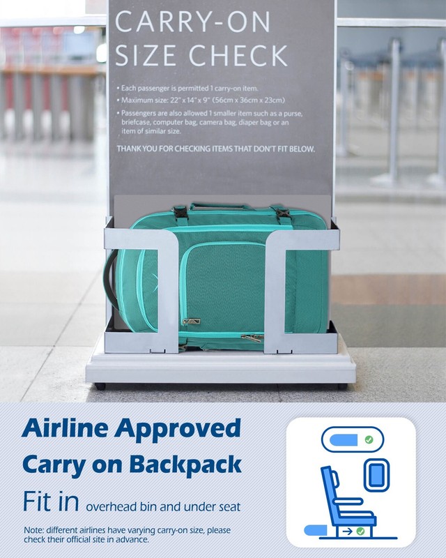 Hynes Eagle 40L Flight Approved Backpack Carry on Luggage Clamshell Opening Bag
