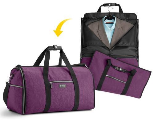 Biaggi ZipSak Hangeroo 631114 Convertable Garment & Duffle Bag Purple New w/ Tag gallery