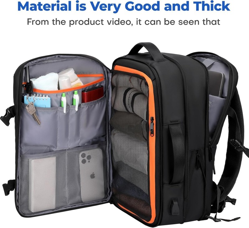 Compact 40L Carry On Backpack | Stylish Expandable Travel Luggage for All Users gallery