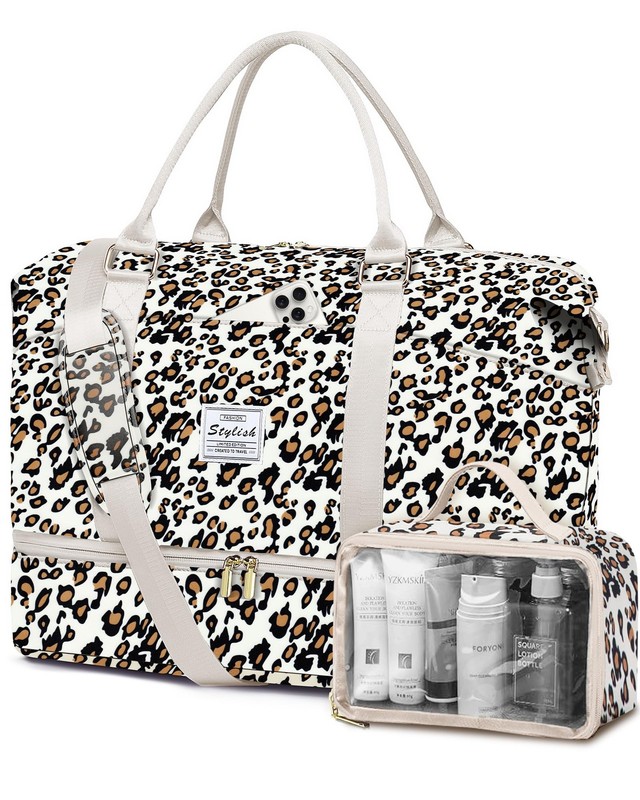 Travel Overnight Bag Weekender Bags: Large Duffle Bag Women with Shoe Compart…