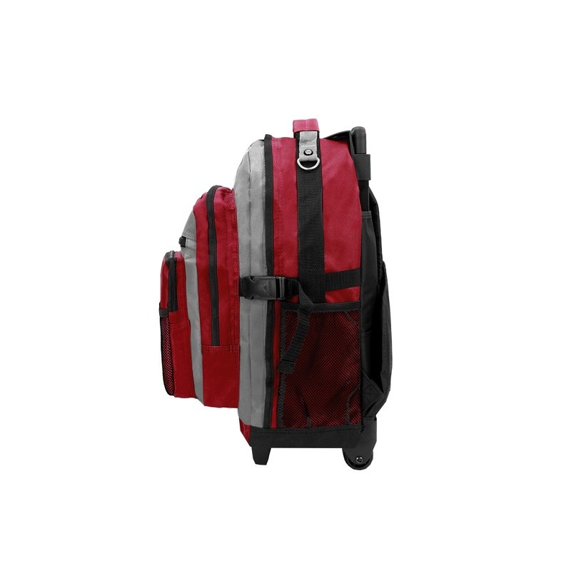 Deluxe Rolling Travel Backpack W/ Multiple Pockets & T-Grip Handle Adults New gallery