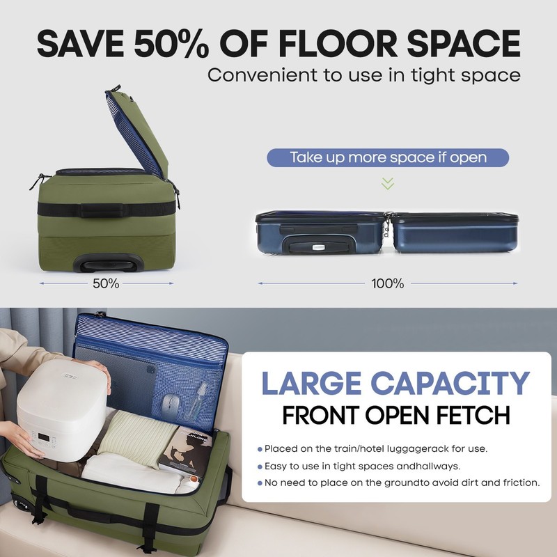 3 Piece Softside Luggage Set Heavy-Duty Waterproof Travel Bags 20in/26in/30in gallery