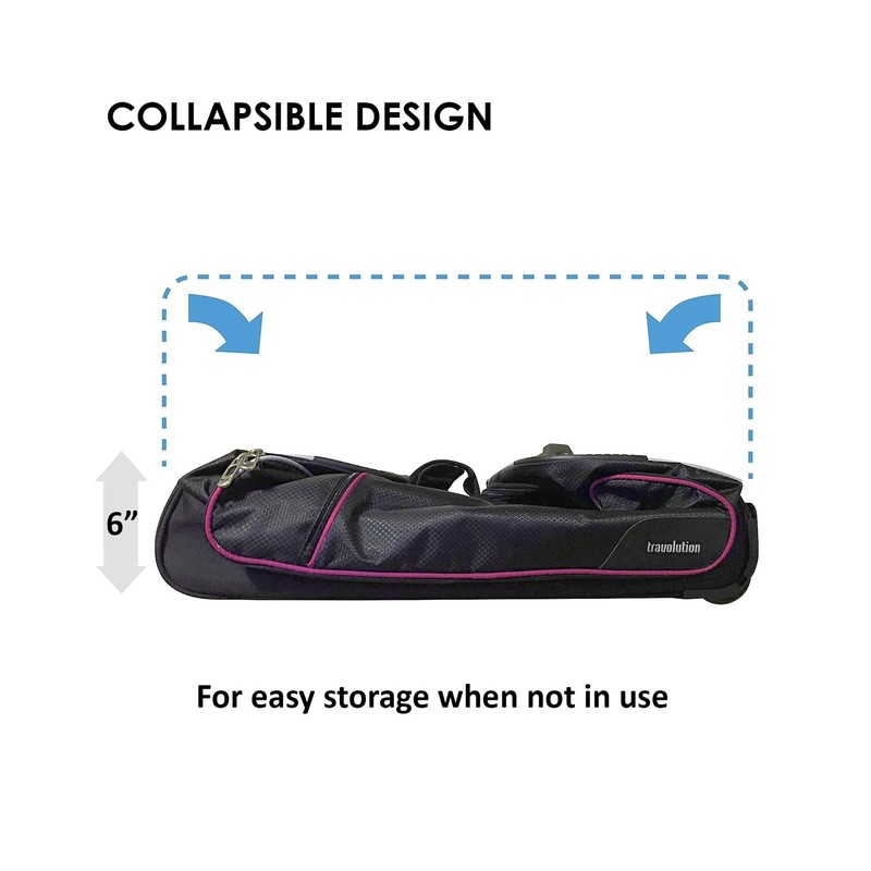 Travolution 24 Inch Garment Rack Duffel with Wheels, Black/Pink Pink 24" gallery