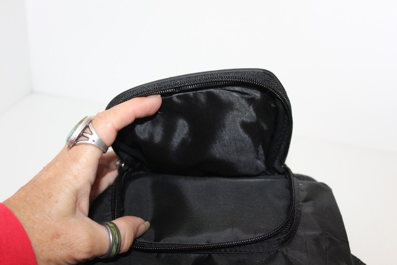 Disney Tinkerbell Black Drawstring Mini Backpack Girls Youth Floral Pockets gallery
