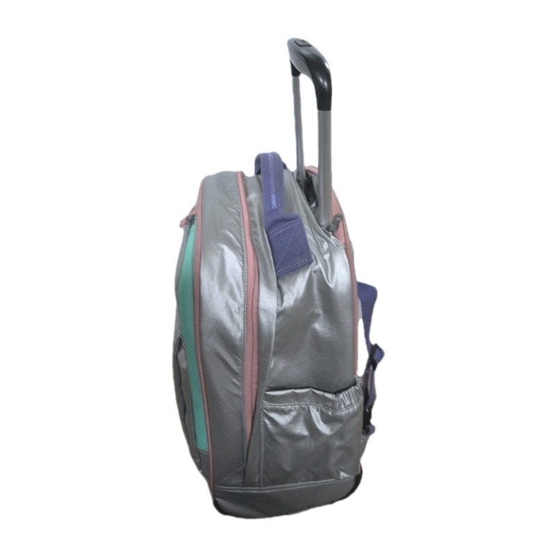 Kipling Gaze Large Metallic Rolling Backpack Original - Silver w/ Pastels gallery