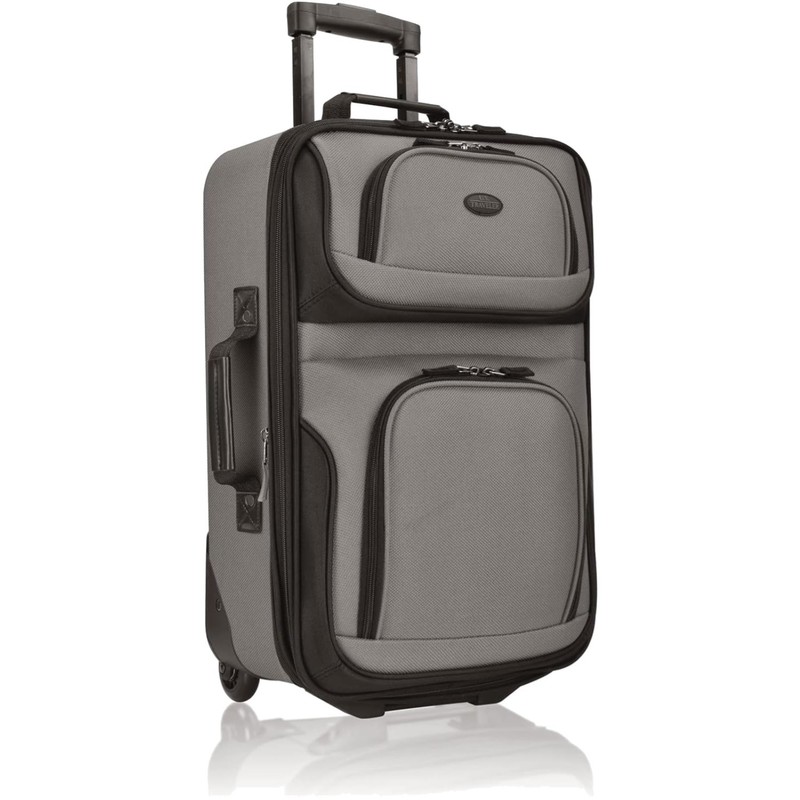 Rio 21-Inch Expandable Carry-On Suitcase – Lightweight & Stylish Grey Luggage