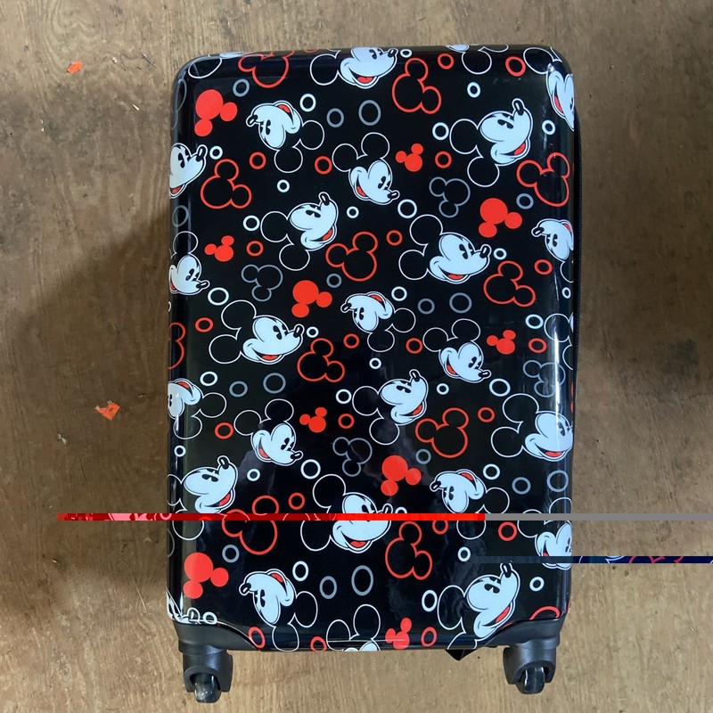 Disney Mickey Mouse Luggage Case Rolling Luggage excellent With Tag
