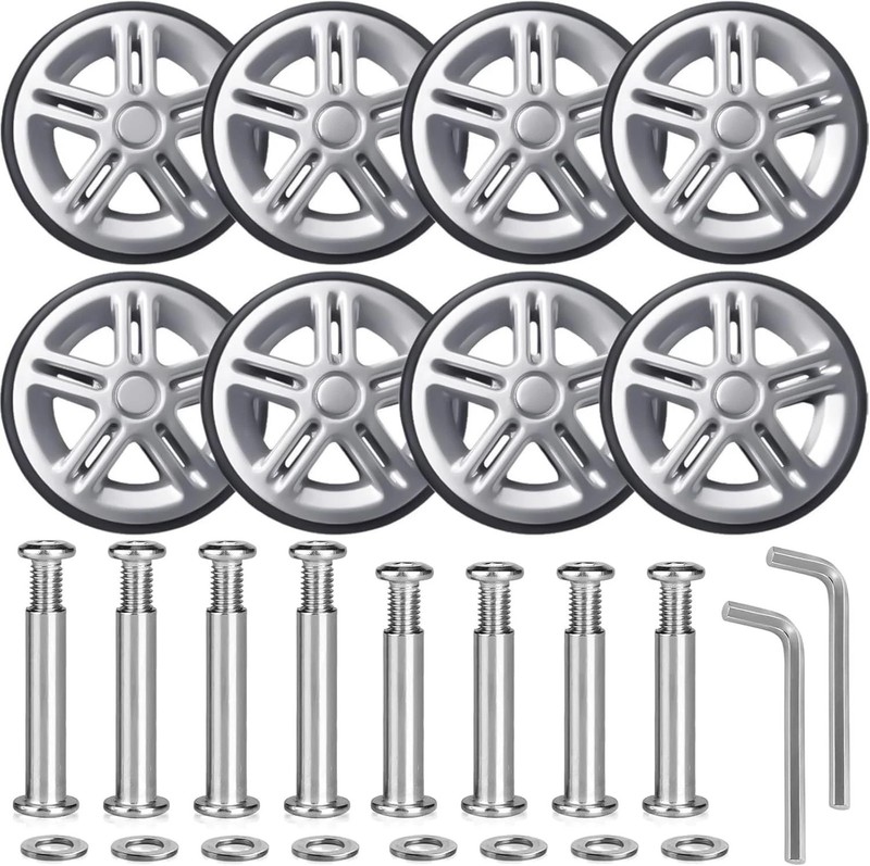 Luggage Suitcase Replacement Wheels 55mm Wear-Resistant Mute Suitcase Luggage 8