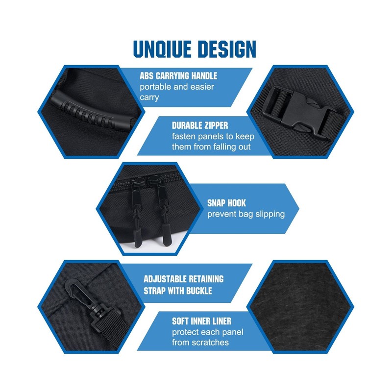 Hard Top Freedom Panel Storage Bag Compatible with 2007-2022 Wrangler JK JKU ... gallery