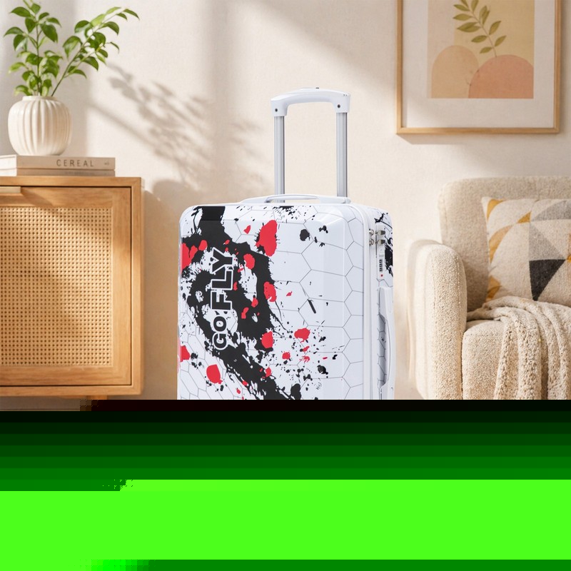 Carry on 20″ Hardside Luggage PC Suitcase Printed Pattern and Combination Lock