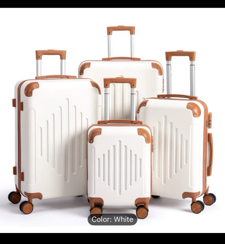 4-Piece Hard Shell Spinner Luggage Set, Telescopic Handle, 16-28", Multi-Color
