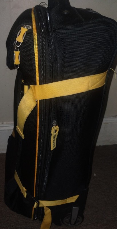 Lucas Medium Sized Rolling Soft Case Carry-on Luggage Bag || Black & Yellow gallery