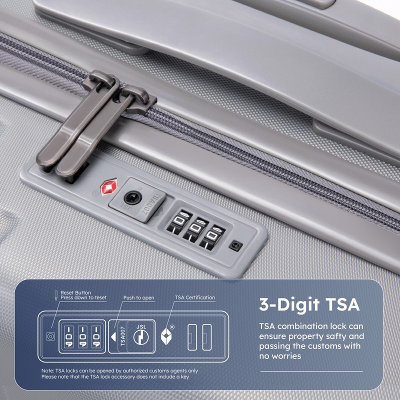 Luggage Aluminum Frame Hard Shell Suitcase PC+ABS w/ Spinner Wheels TSA Lock 20" gallery