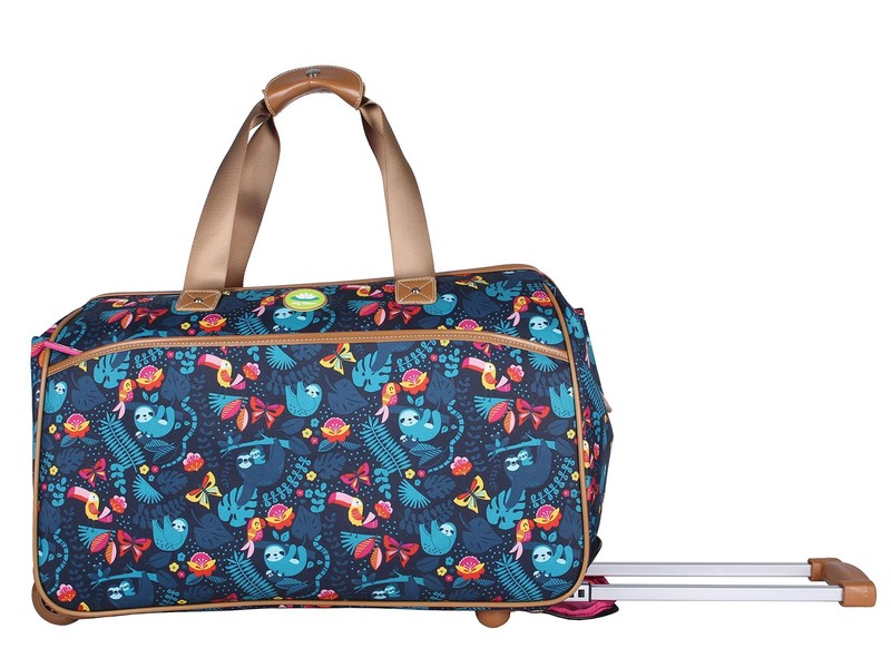 Pattern 22 Inch Duffel Bag with 2-Rolling Wheels, Weekender Overnight Travel …