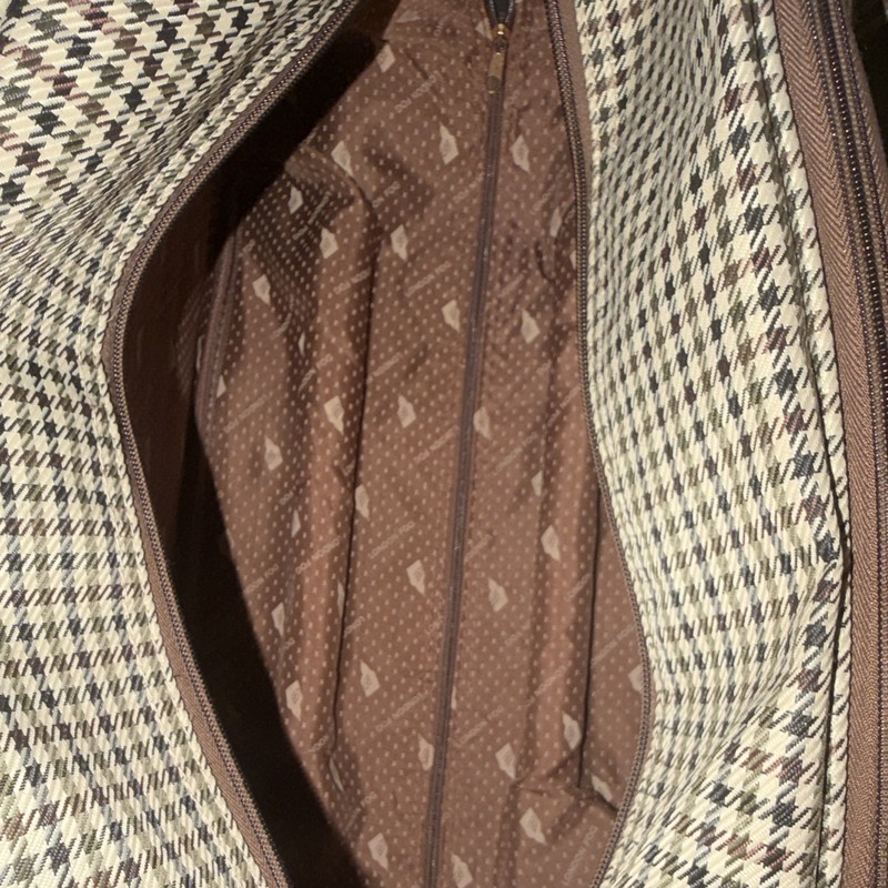 London Fog Houndstooth Rolling Carry-On 18" Under Polyester Beige Brown gallery