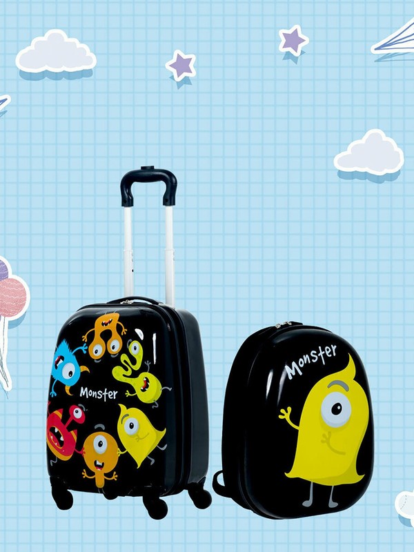 2PC Kids Luggage Set Backpack & Rolling Suitcase for School Travel ABS gallery