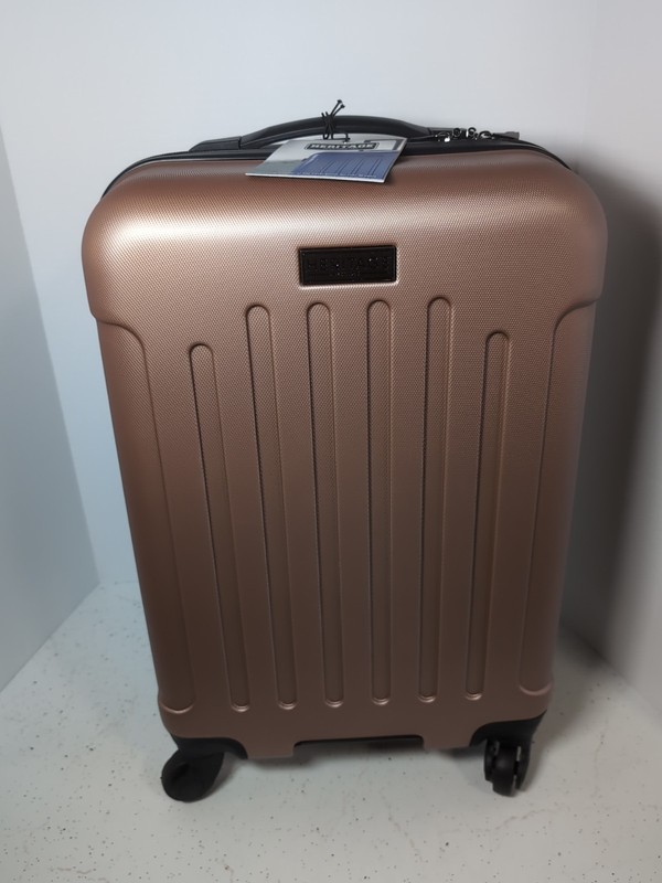 Heritage Lincoln Park 20″ Lightweight ABS 4-Wheel Carry-On Hard Shell Rose Gold