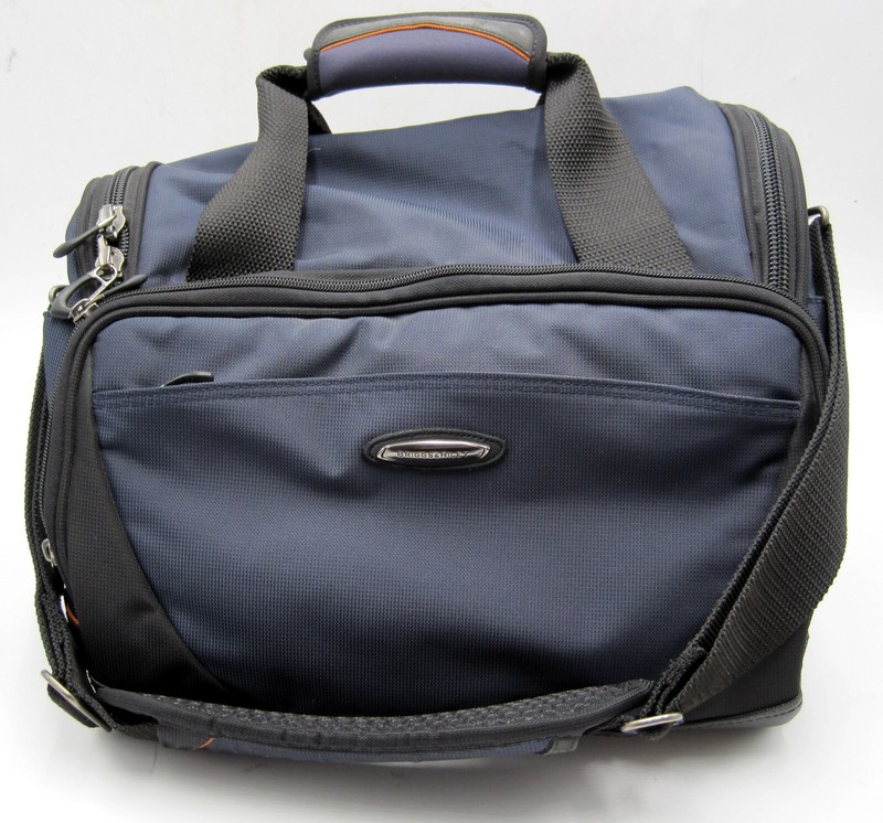 320 Briggs and Riley Transcend Carry-On Tote Weekender Bag Midnight Blue/Black