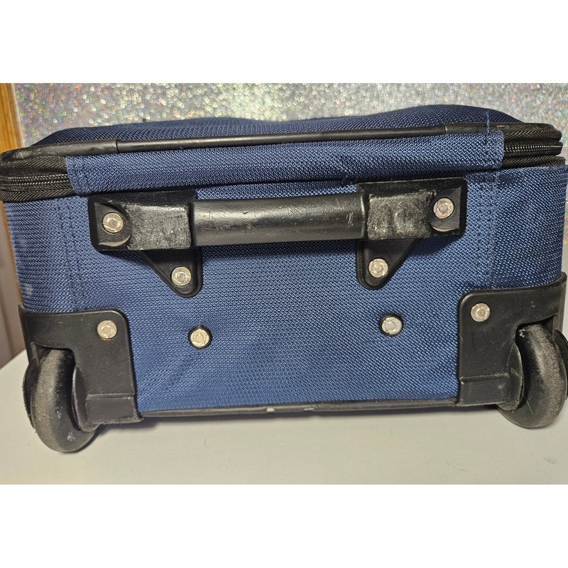 Kenneth Cole Reaction Blue Soft Rolling Carry On Suitcase Luggage RUGGED Vintage gallery