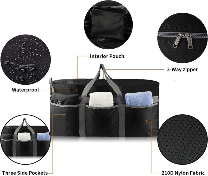 Foldable Duffle Bag, 96L Extra Large Travel Duffel bag Lightweight Weekender ... gallery