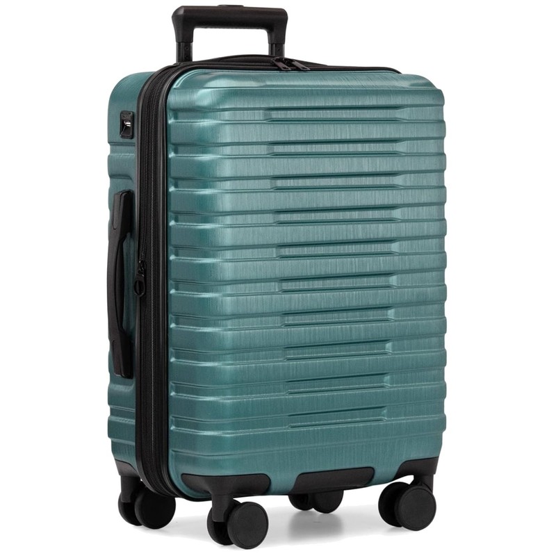 Expandable Rugged Travel Suitcase 8 Spinner Wheels