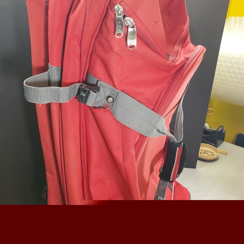 High Sierra RED Rolling Duffel Backpack Wheeled Carry On Travel Luggage Bag READ gallery