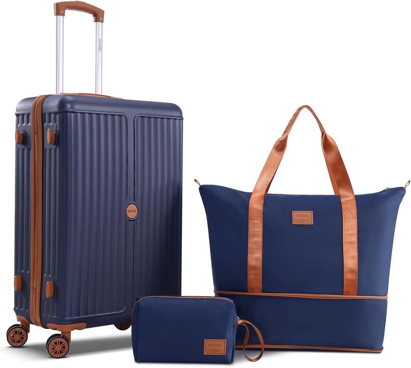 3/6 Piece Luggage Set ABS+PC Hardshell Carry on Suitcase w/ Spinner Wheels + TSA
