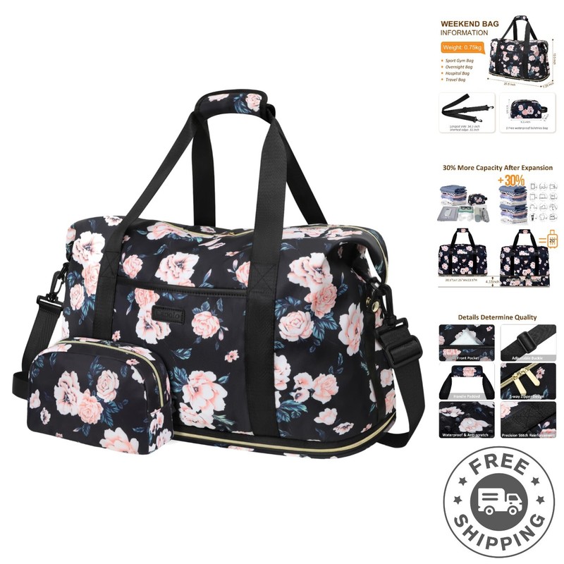 Lightweight Waterproof Duffle Bag – Ideal Weekender with Extra Storage Options