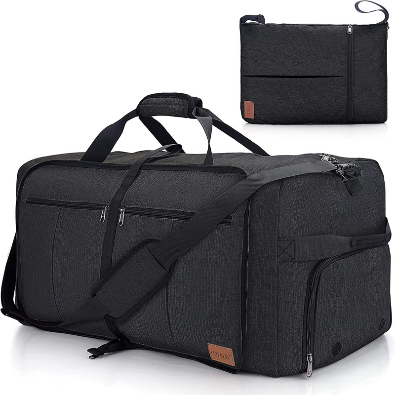 120L Foldable Collapsible Waterproof Duffel Bag for Men and Women with Shoe Com
