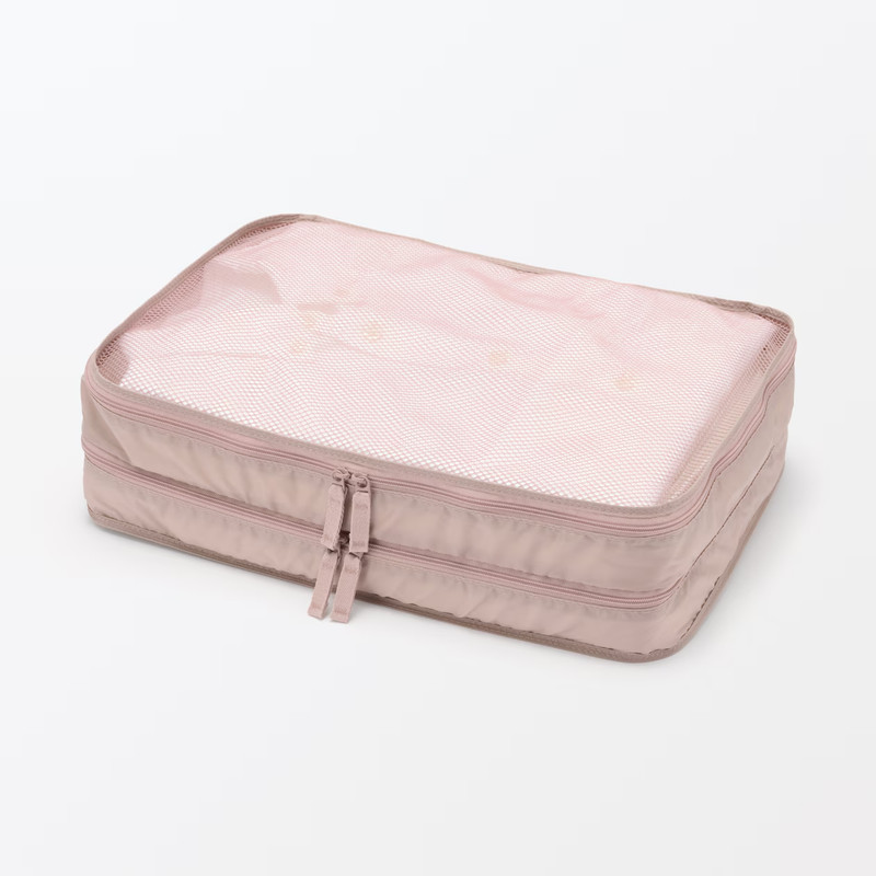 New MUJI Polyester Foldable Sorting Case With 2 Size S/M Double Type Pink Colors gallery