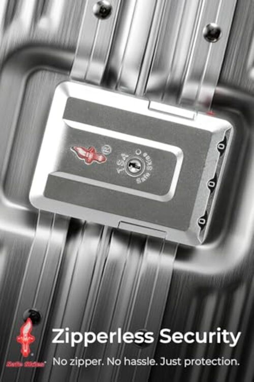 Checked Suitcase with Spinner Wheels, Zipperless Hard Checked in 26" Grey gallery