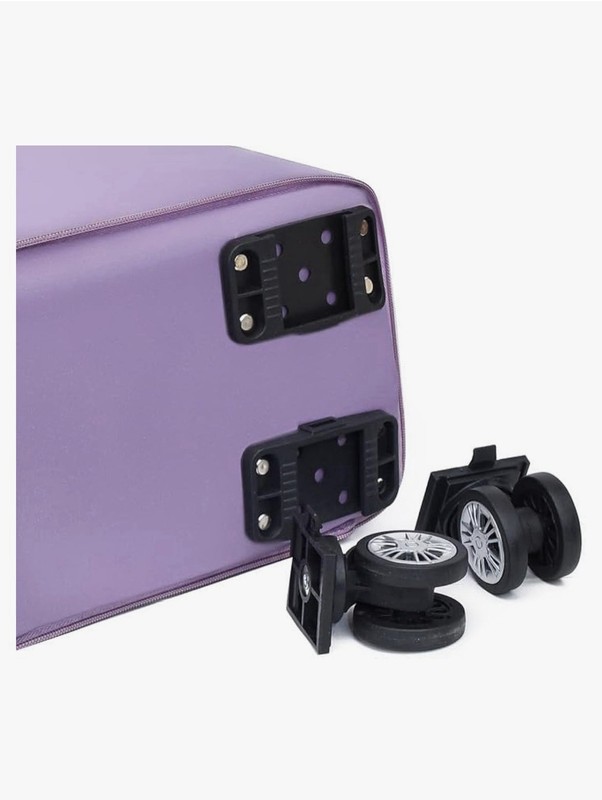 Travel Duffel Bag - Removable Wheels - Expandable - Pockets - Light Purple gallery