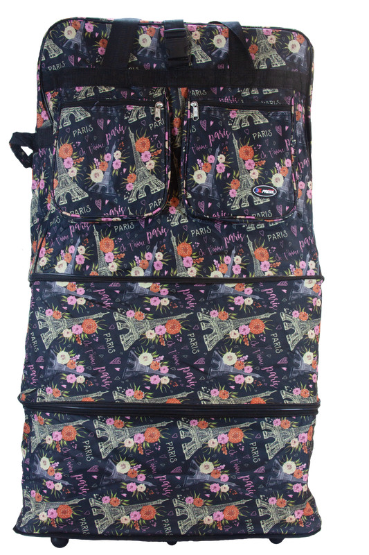 30"/36"/40" Expandable Rolling Duffel Bag Wheeled Spinner Suitcase Luggage gallery